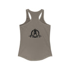I Could Deadlift You - Women's Ideal Racerback Tank - Black Logo - Front & Back