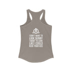 Kick Your Ass + WWLW – Women’s Racerback Tank | White Logo