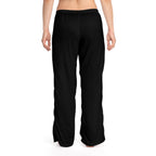 Women's Pajama Pants (AOP) - Black - Distressed Inverted Logo