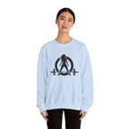 Iron Sharpens Iron - Unisex Heavy Blend™ Crewneck Sweatshirt - Front Black Logo - Front & Back Print