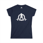 I DON’T WANT TO LOOK SKINNY I WANT TO LOOK LIKE I CAN KICK YOUR ASS - Women's Softstyle Tee - WWLW White Logo