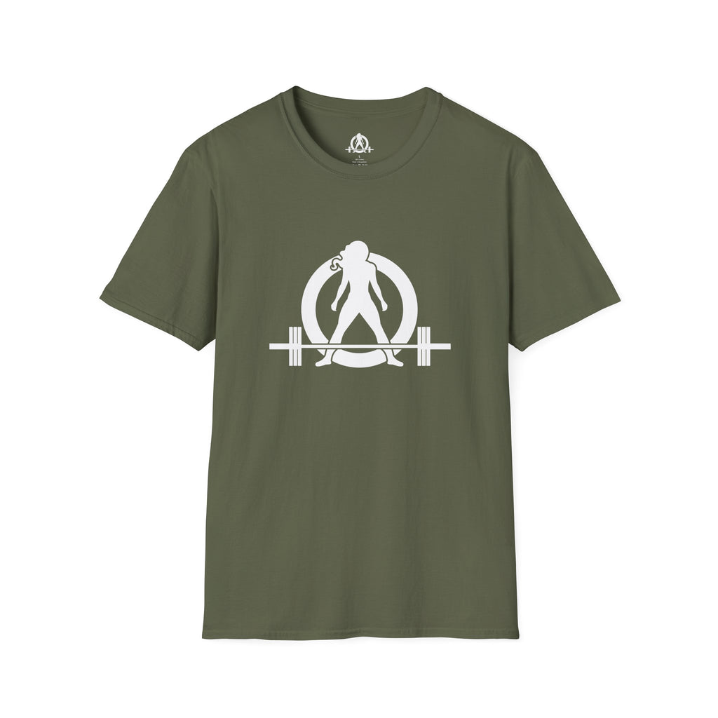 STRONG NOT SKINNY - Unisex Soft-style Tee - White Front & Back Logo