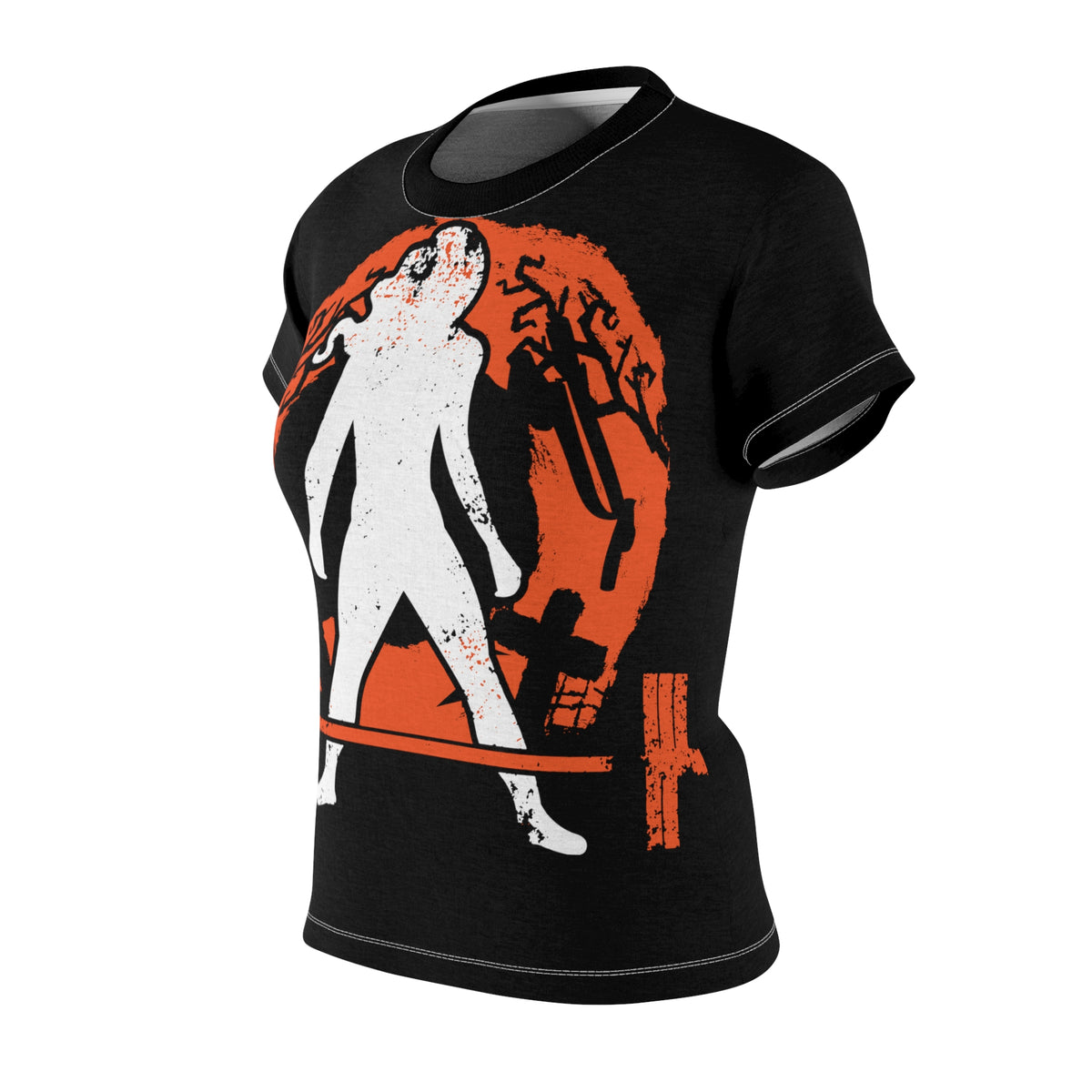 Women's Cut & Sew Tee (AOP) - Halloween Graveyard - Full Chest