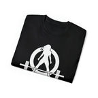Unisex Ultra Cotton Tee - Classic White Logo - Plain Back