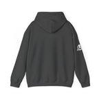 She is STRONG - Unisex Heavy Blend Hooded Sweatshirt - White Logo