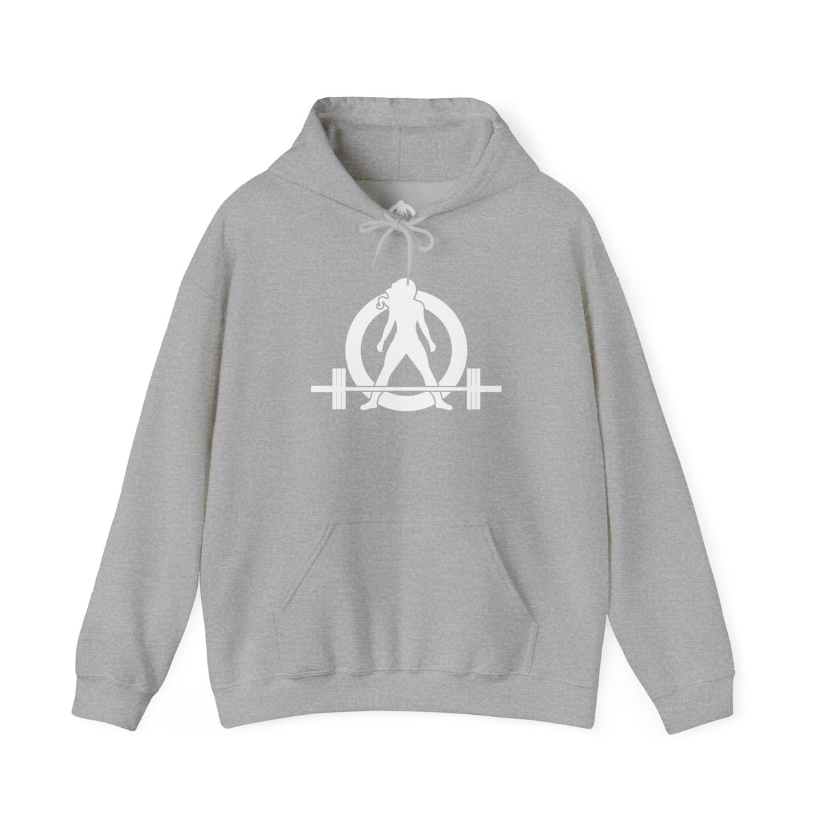 Grandma Lifts - Unisex Heavy Blend™ Hooded Sweatshirt - White Logo Front & Back