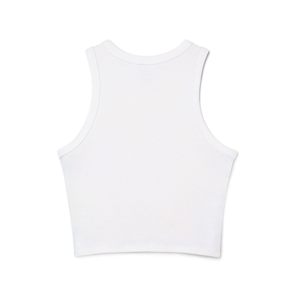 Women's Micro Rib Racer Tank Top - Classic Logo Inverted