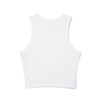 Women's Micro Rib Racer Tank Top - Classic Logo Inverted
