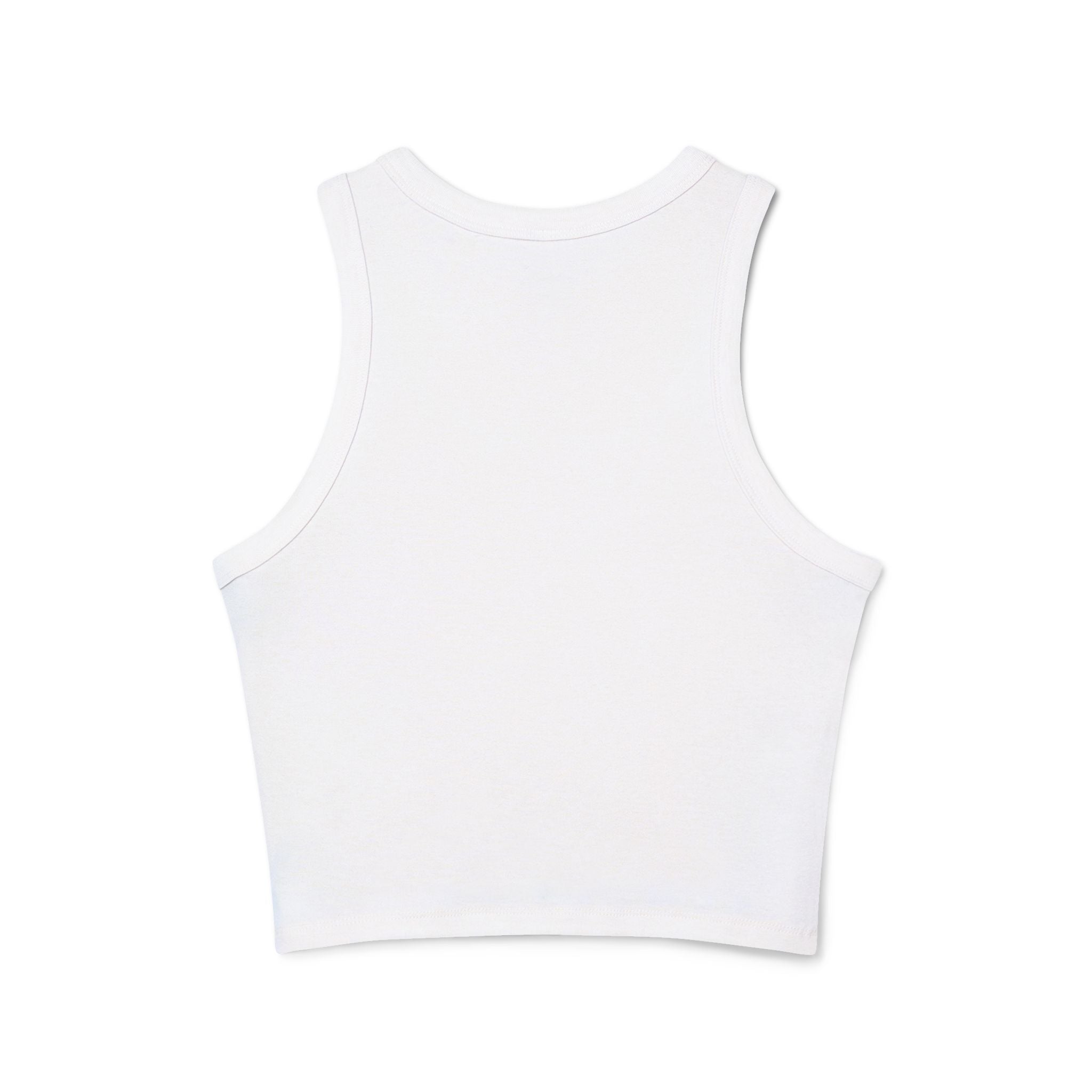 Women's Micro Rib Racer Tank Top - Classic Logo Inverted
