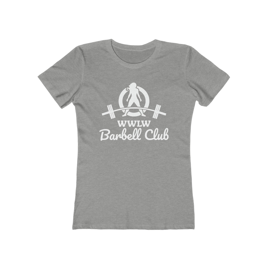Barbell Club - Women's The Boyfriend Tee - White Logo
