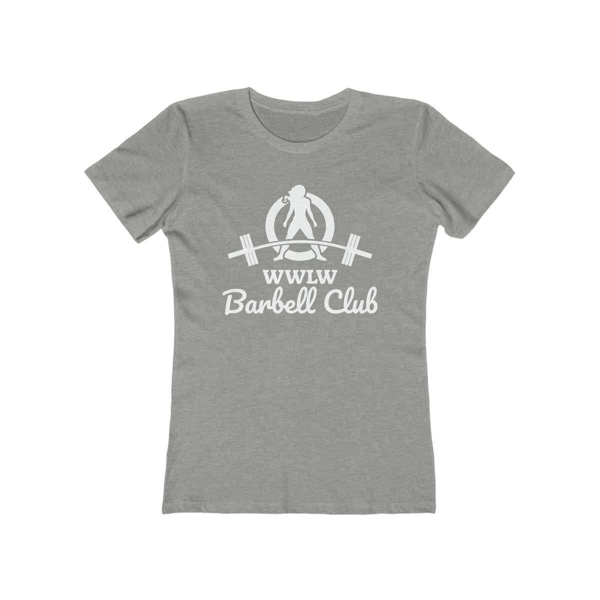 Barbell Club - Women's The Boyfriend Tee - White Logo