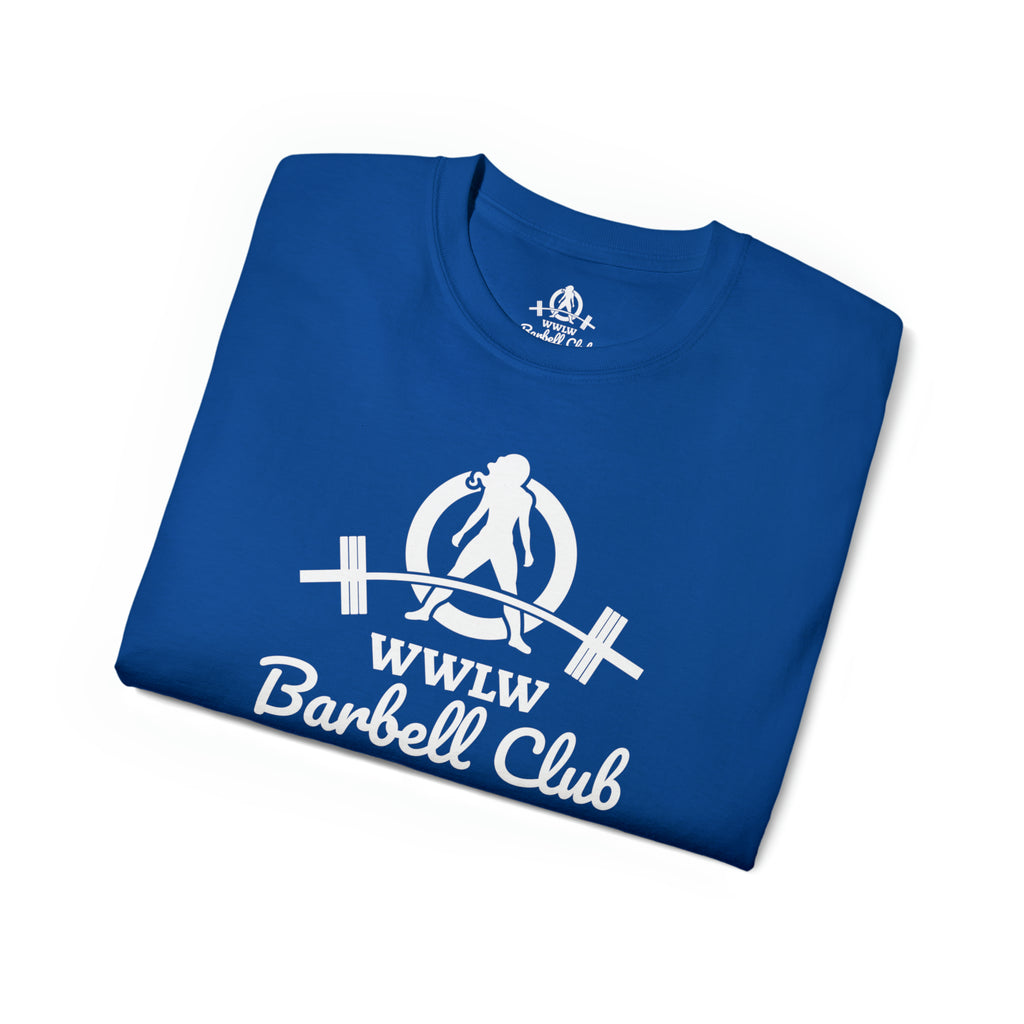 Barbell Club White Classic Logo - Unisex Ultra Cotton Tee