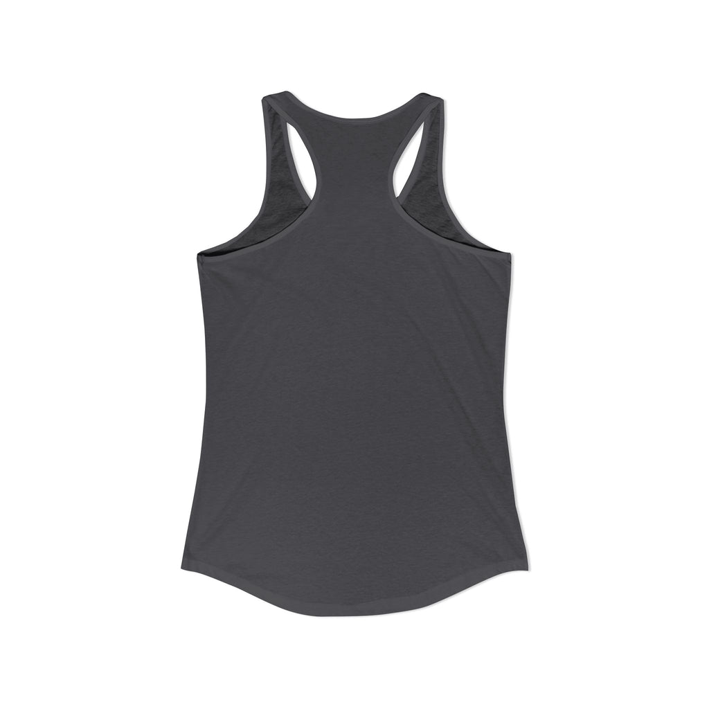 Grandma Lifts - Women's Ideal Racerback Tank - Black Logo Front Plain Back