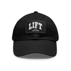 Lift Like A Girl Leather Patch Hat - White Font
