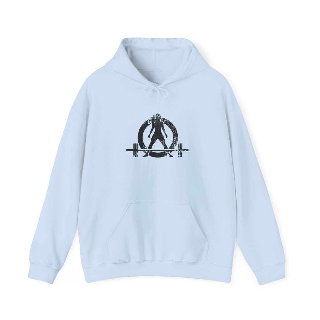 I DON’T WANT TO LOOK SKINNY – Unisex Heavy Blend™ Hooded Sweatshirt (Black Logo) 🤍💪🔥