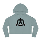 Women’s Cropped Hooded Sweatshirt - Black Classic Logo
