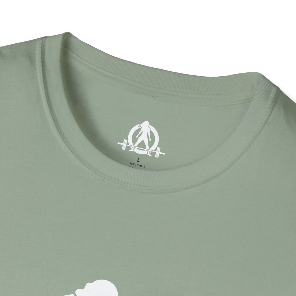 STRONG NOT SKINNY - Unisex Soft-style Tee - White Front & Back Logo