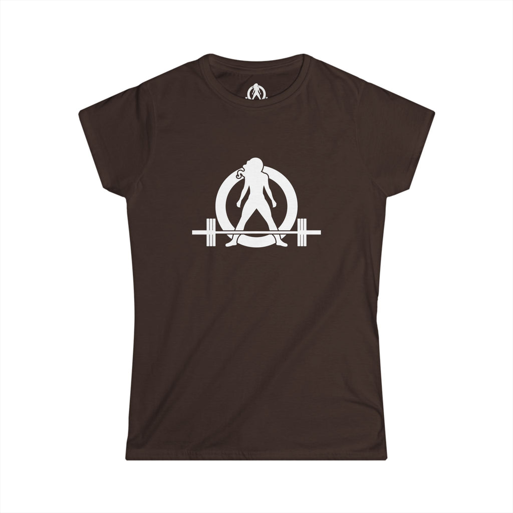 I DON’T WANT TO LOOK SKINNY I WANT TO LOOK LIKE I CAN KICK YOUR ASS - Women's Softstyle Tee - WWLW White Logo