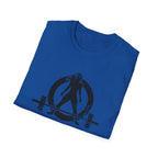 I Workout To Burn Off The Crazy - Unisex Softstyle T-Shirt - White Logo Front & Back