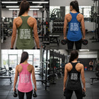 Kick Your Ass – Women’s Racerback Tank | Classic White Logo