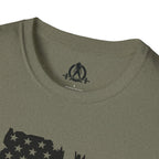 USA Barbell  - Unisex Softstyle T-Shirt - Black Logo - Plain Back