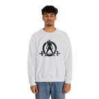 Distressed Logo - Unisex Heavy Blend™ Crewneck Sweatshirt - Black Logo