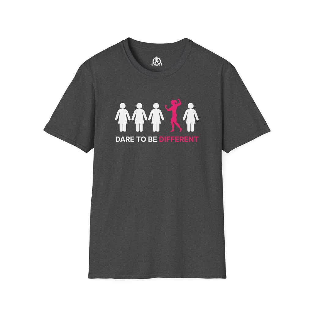 Dare To Be Different - Flex - Unisex Softstyle T-Shirt - Logo Front - Plain Back
