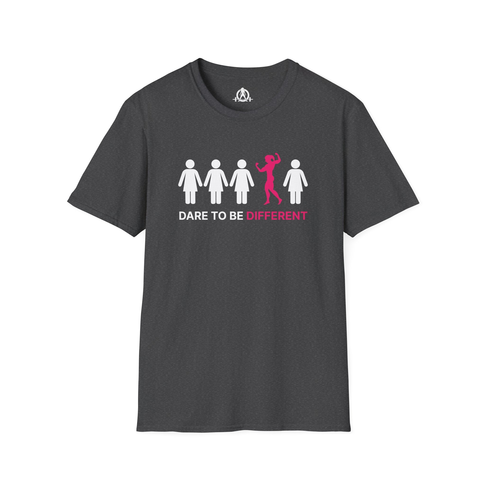 Dare To Be Different - Flex - Unisex Softstyle T-Shirt - Logo Front - Plain Back