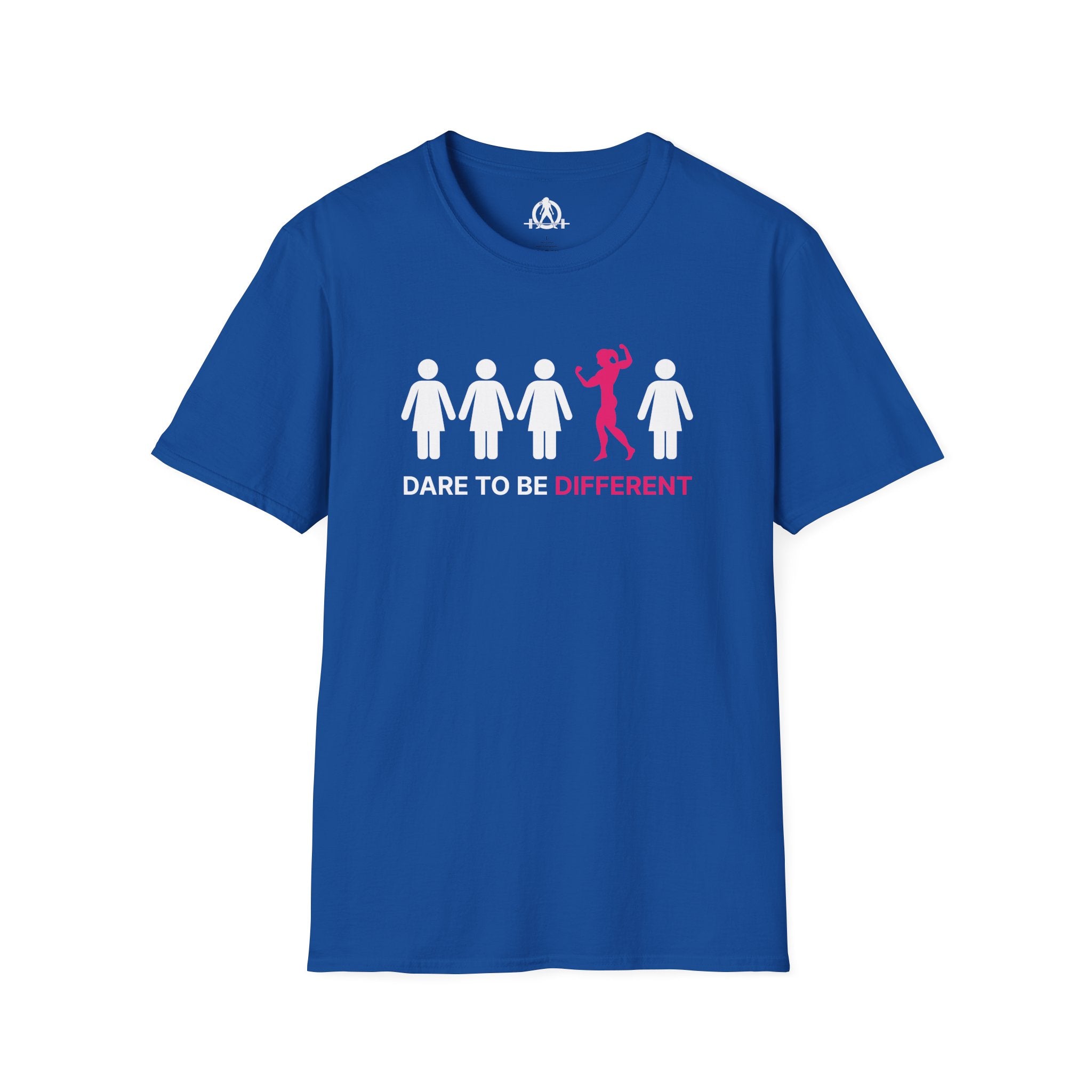 Dare To Be Different - Flex - Unisex Softstyle T-Shirt - Logo Front - Plain Back