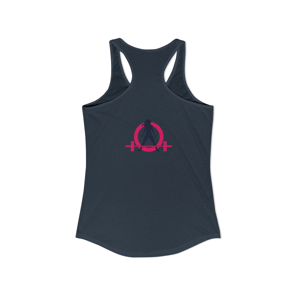 Strong Not Skinny - Color Distressed Logo - Women's Ideal Racerback Tank