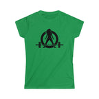 Iron Sharpens Iron - Women's Softstyle Tee - Black Logo Print on Front & Back