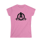 Iron Sharpens Iron - Women's Softstyle Tee - Black Logo Print on Front & Back