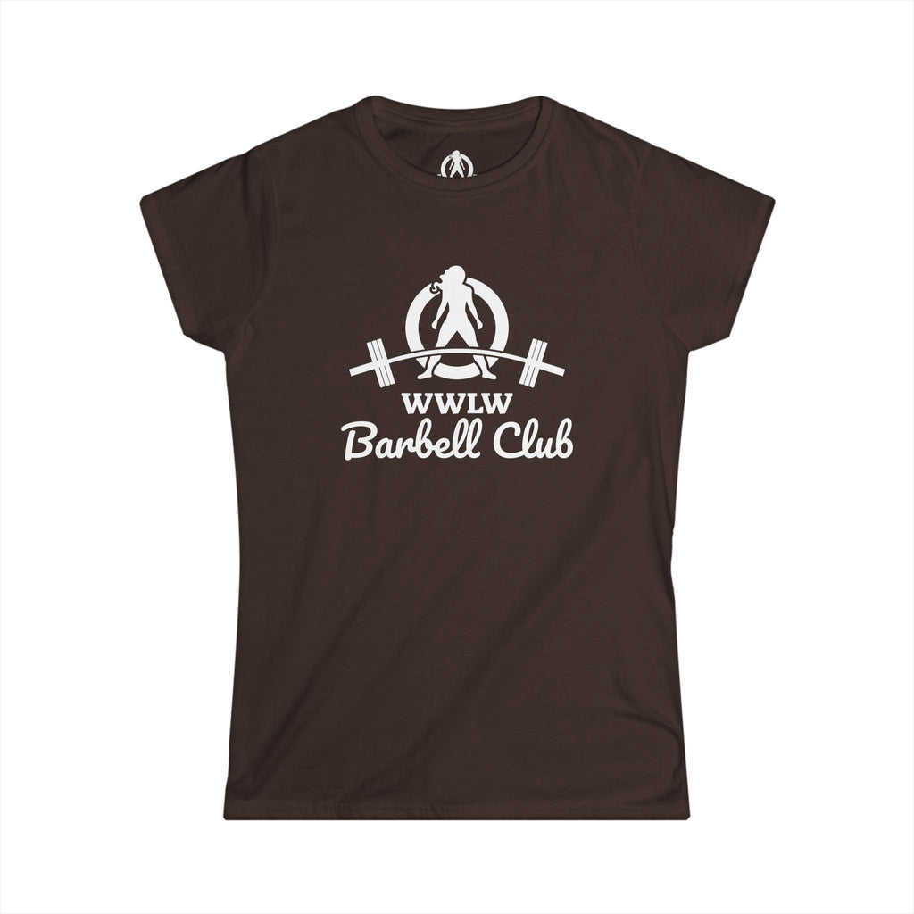 WWLW Barbell Club - Women's Softstyle Tee - White Logo