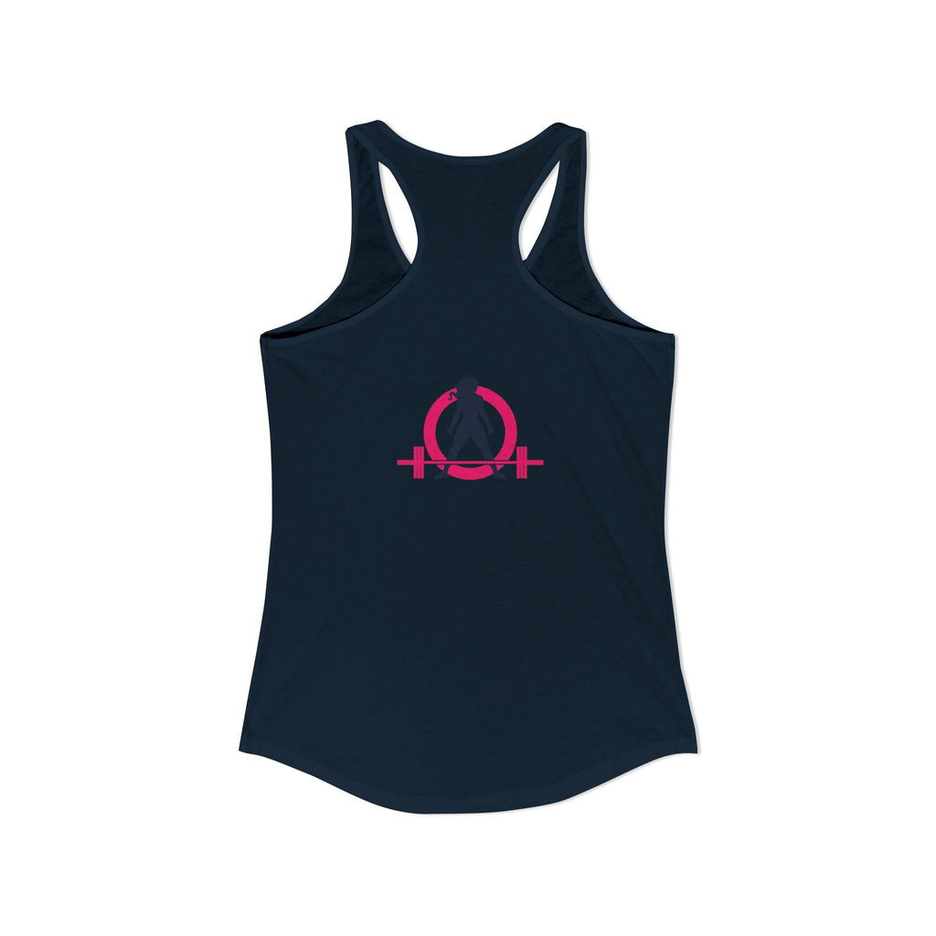 Strong Not Skinny - Color Distressed Logo - Women's Ideal Racerback Tank