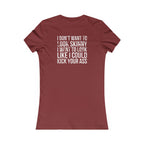 Kick Your Ass – Women’s Favorite Tee (White Distressed Logo)