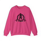 Lift Heavy Run Fast - Unisex Heavy Blend™ Crewneck Sweatshirt - Black Logo Front & Back