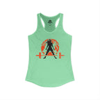 Halloween Deadlift - Women's Ideal Racerback Tank - Dark Logo - Plain Back