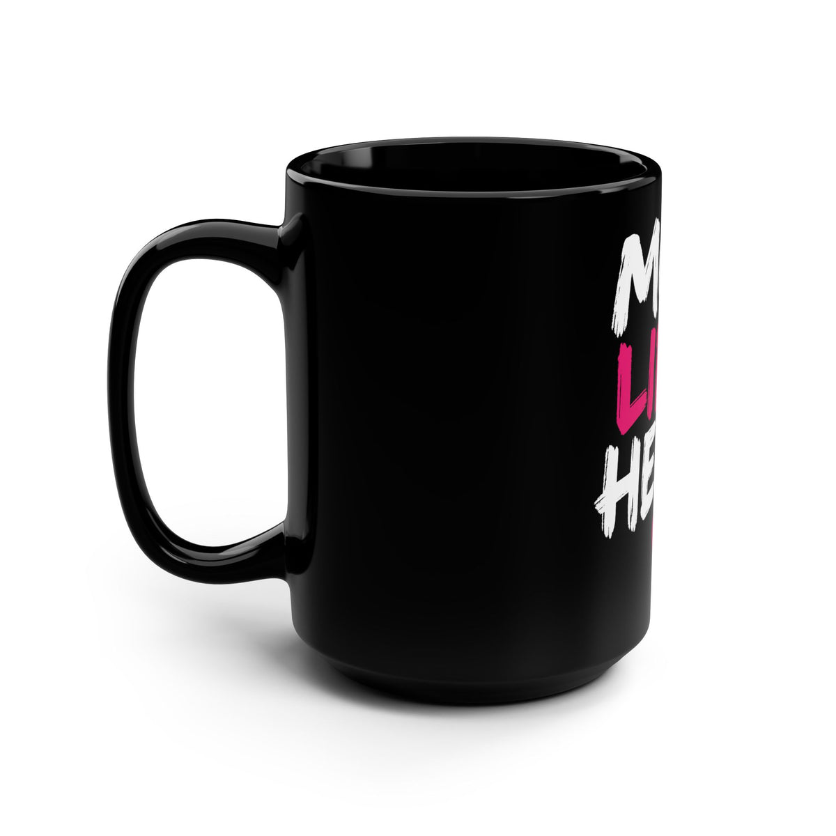 Mom Lifts Heavy – Black Ceramic Mug 15oz