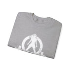 Distressed Logo - Unisex Heavy Blend™ Crewneck Sweatshirt - White Logo