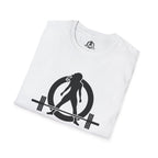 Iron Sharpens Iron - Unisex Softstyle T-Shirt - Black Logo Front & Back