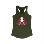 WWLW Classic Logo Racer Back Tank Top (BEST SELLER) - Women's Ideal Racerback Tank - Classic Light Logo - Plain Back