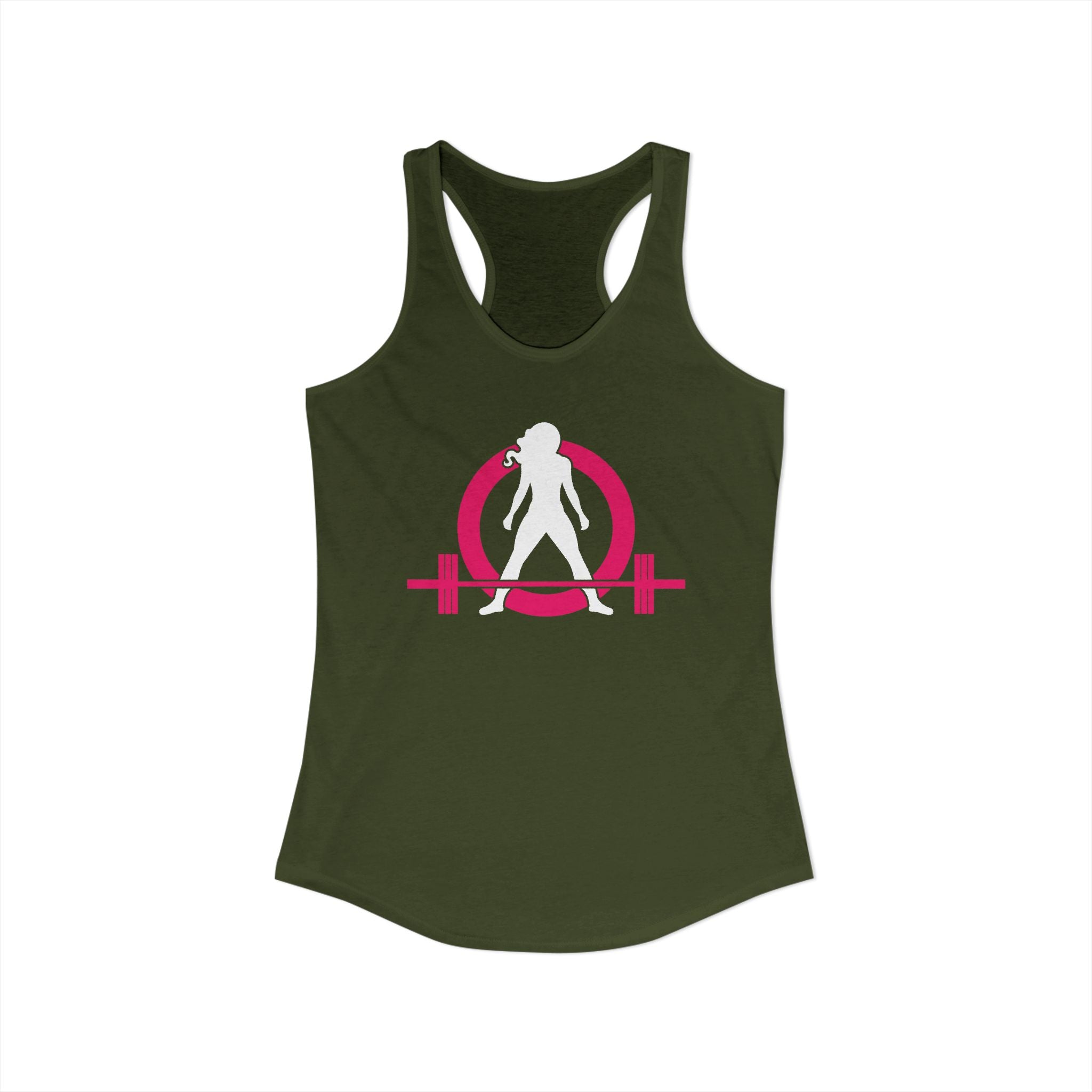 WWLW Classic Logo Racer Back Tank Top (BEST SELLER) - Women's Ideal Racerback Tank - Classic Light Logo - Plain Back