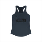 Goal Weight Strong AF - Simple - Women's Ideal Racerback Tank - Black Front Logo Plain Back