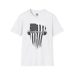 USA Barbell  - Unisex Softstyle T-Shirt - Black Logo - Plain Back