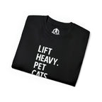 Lift Heavy Pet Cats - Unisex Ultra Cotton Tee - White Logo