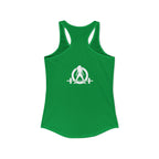 I Could Squat You - Women's Ideal Racerback Tank - White Logo Front & Back
