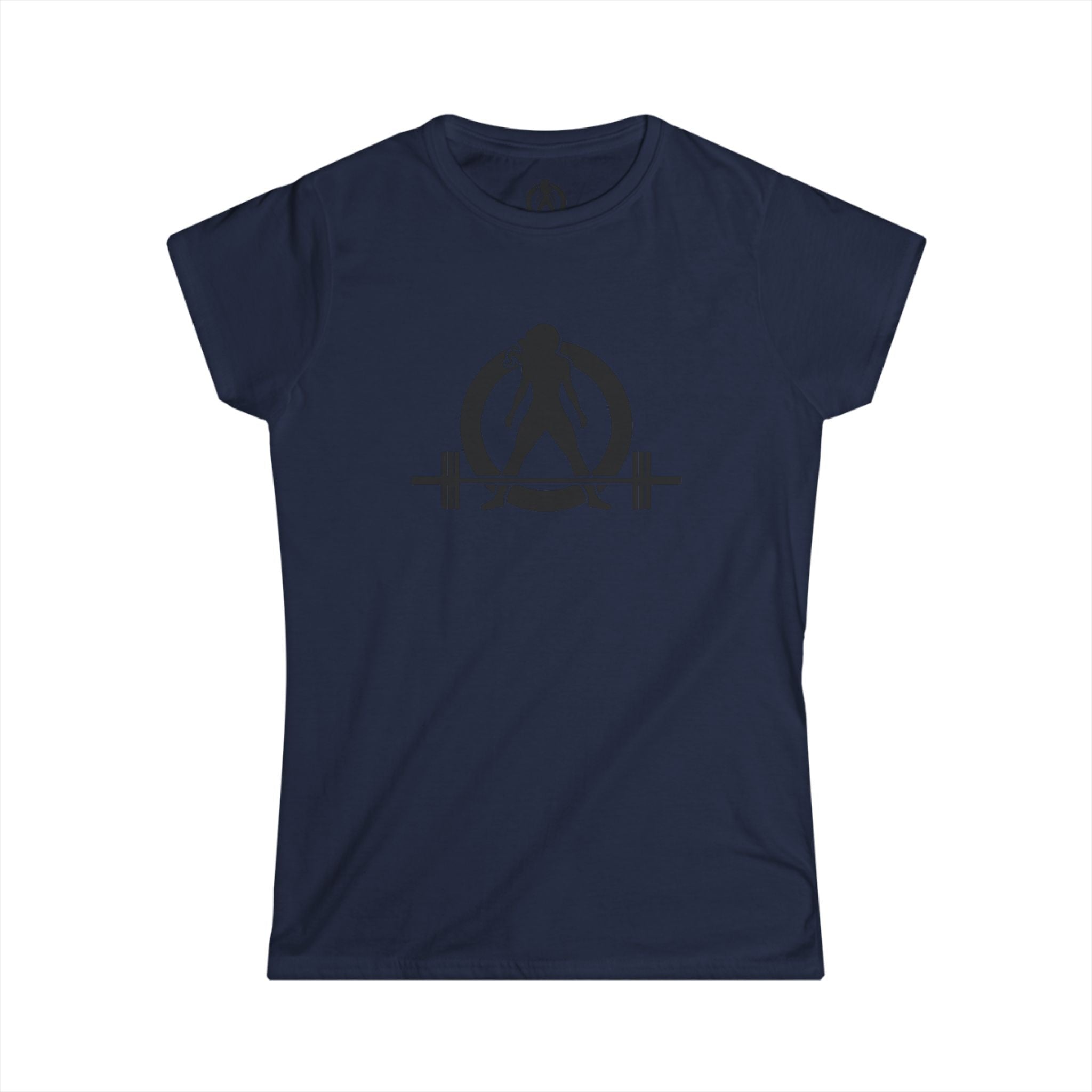 Lift Heavy Run Fast - Women's Softstyle Tee - Black Front & Back Logo
