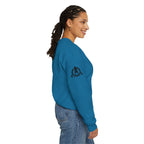 Iron Sharpens Iron - Unisex Heavy Blend™ Crewneck Sweatshirt - Front Black Logo - Plain Back