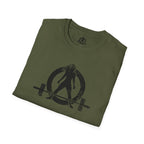 Unisex Softstyle T-Shirt - Black Distressed Logo - Plain Back (BEST SELLER)