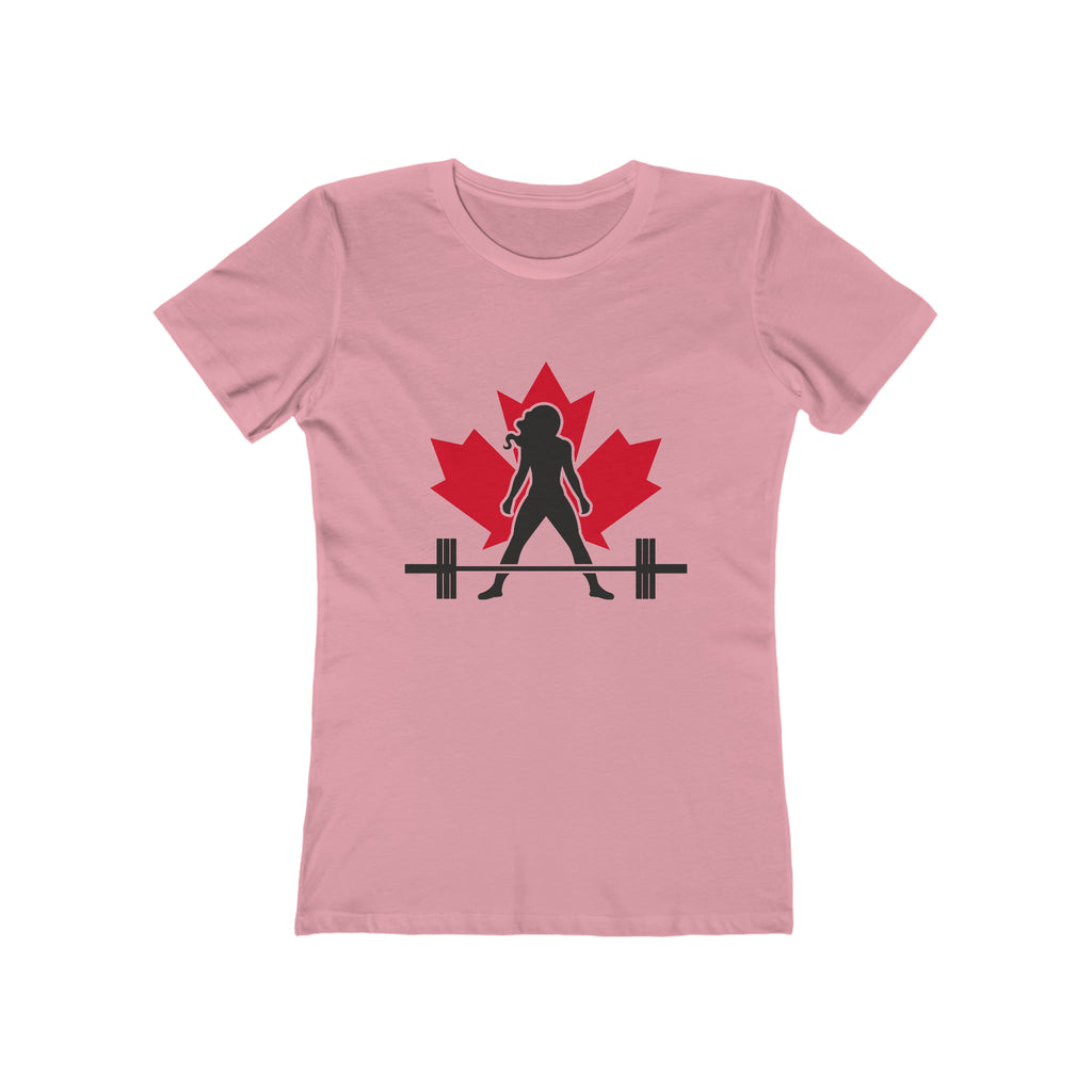Women's The Boyfriend Tee - Canada Dark Logo - Plain Back